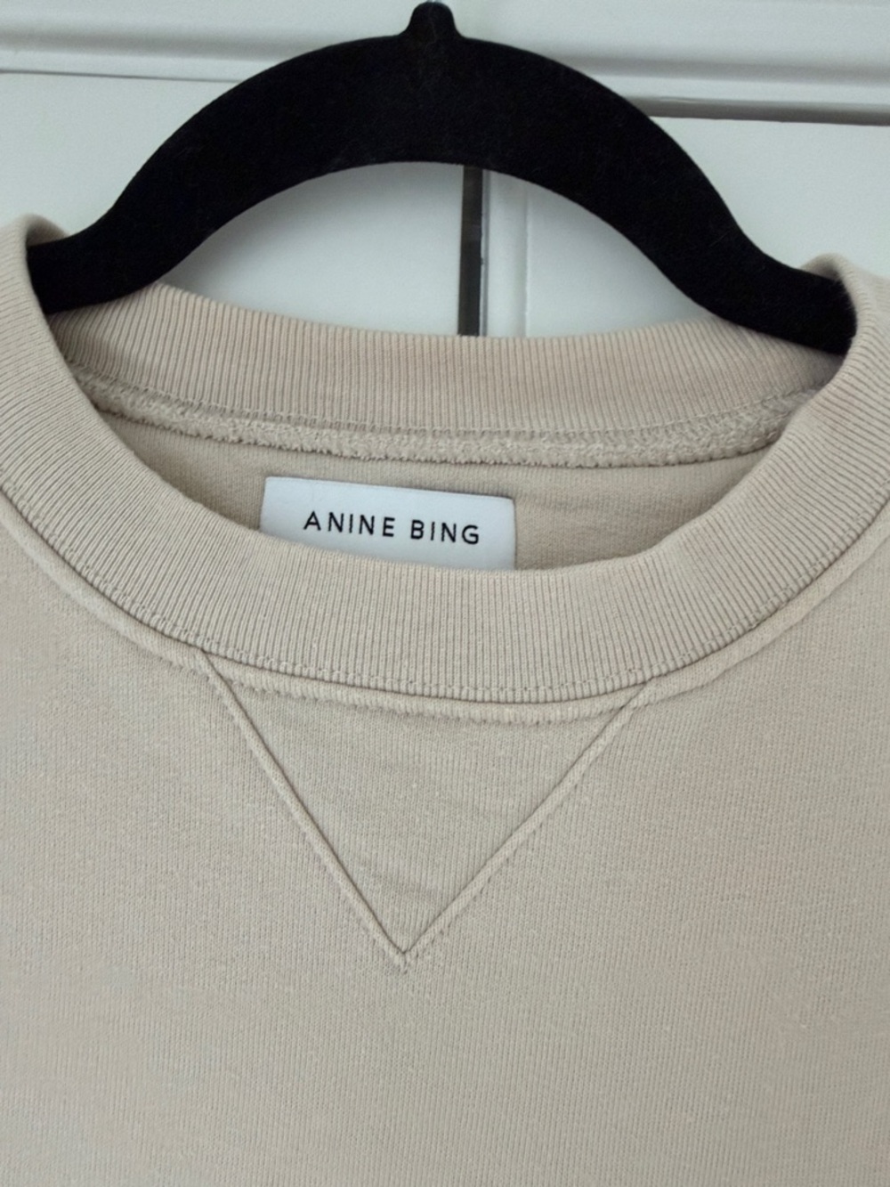 Anine Bing Sweatshirt XS | Anine Bing Crewneck Sweatshirt Embroidered - Picture 4 of 11